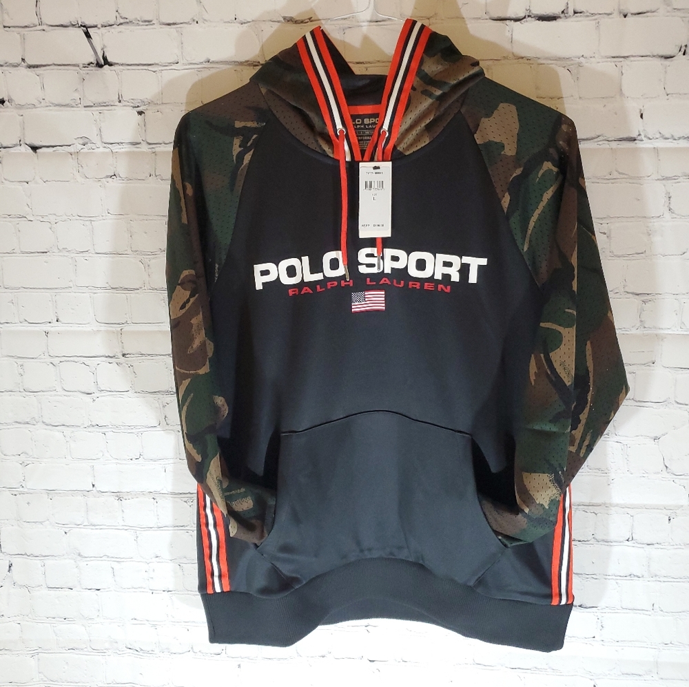 New Polo Ralph Lauren Polo Sport Camo Hoodie Sweat